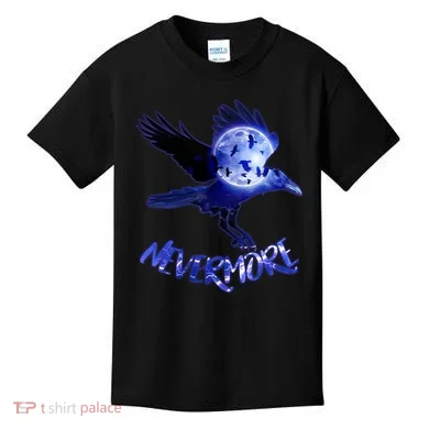 Nevermore Raven Halloween Kids T-Shirt