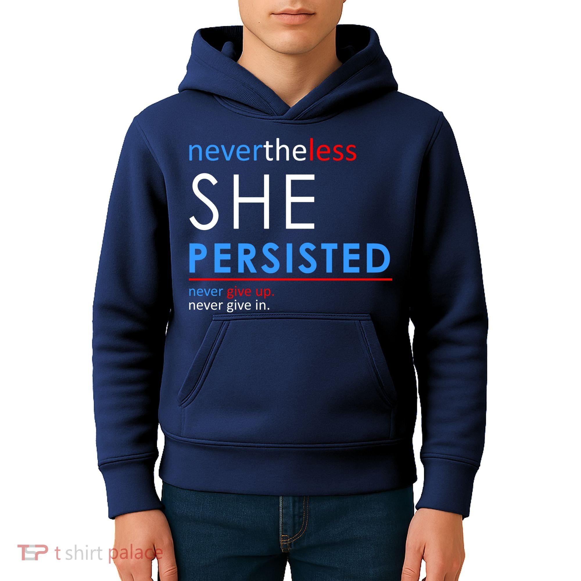 Nevertheless, She Persisted. Never Give Up. Never Give In. Feminist Kids Hoodie