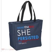 Nevertheless, She Persisted. Never Give Up. Never Give In. Feminist Tote Bag thumb 2