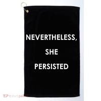 Nevertheless, She Persisted. #Resist Resistance Golf Towel thumb 0