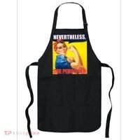 Nevertheless, She Persisted. Rosie Riverter Women's Rights Poster Apron thumb 0