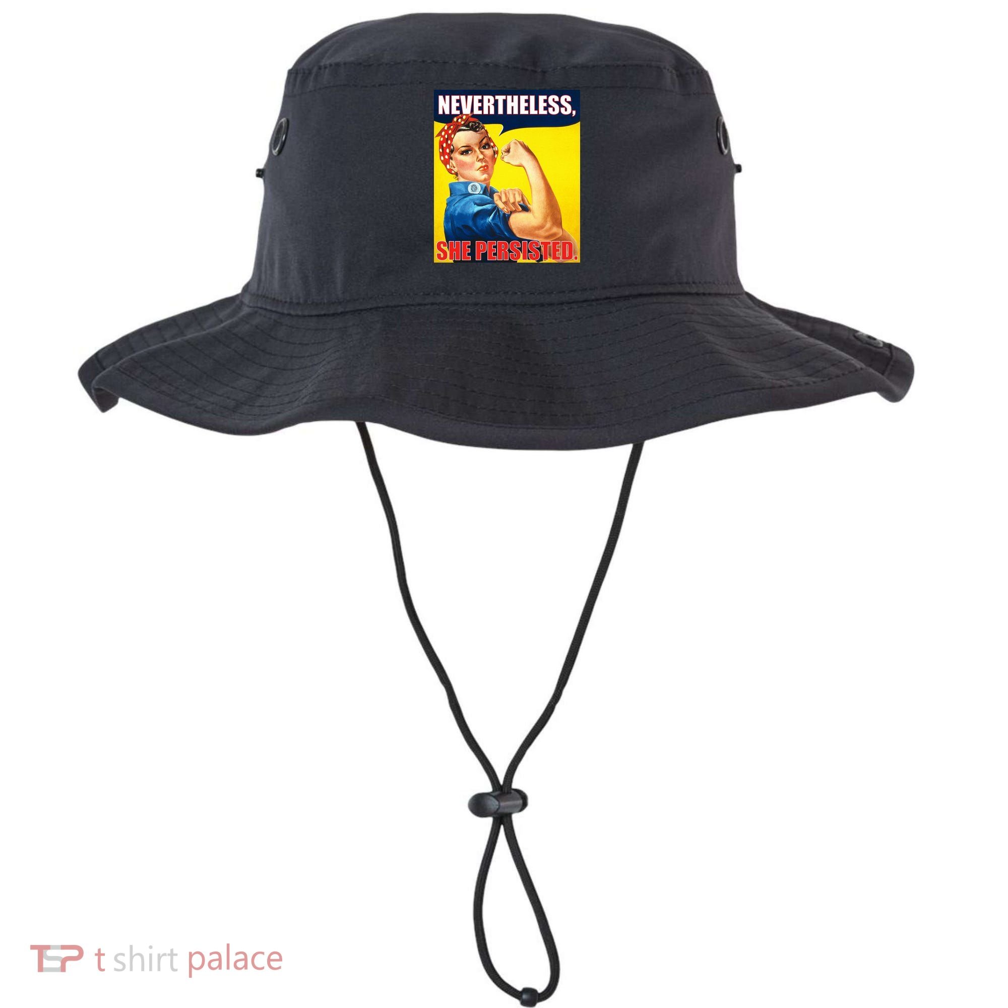Nevertheless, She Persisted. Rosie Riverter Women's Rights Poster Bucket Hat