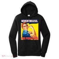 Nevertheless, She Persisted. Rosie Riverter Women's Rights Poster Women's Hoodie thumb 0