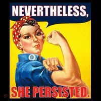Nevertheless, She Persisted. Rosie Riverter Women's Rights Poster Kids Sweatshirt thumb 2