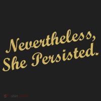 Nevertheless, She Persisted. Script Gold Glitter Print Golf Towel thumb 3