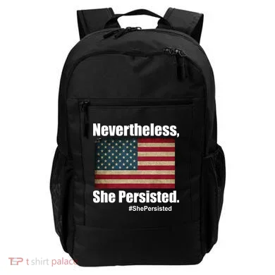 Nevertheless She Persisted American Flag Backpack