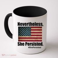 Nevertheless She Persisted American Flag Coffee Mug thumb 0