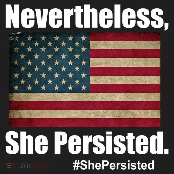 Nevertheless She Persisted American Flag Tumbler