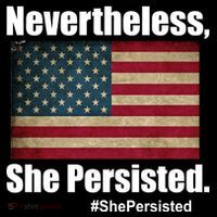 Nevertheless She Persisted American Flag Ornament thumb 1