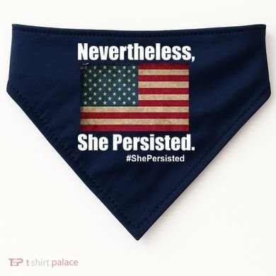 Nevertheless She Persisted American Flag USA-Made Doggie Bandana