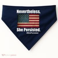 Nevertheless She Persisted American Flag USA-Made Doggie Bandana thumb 0
