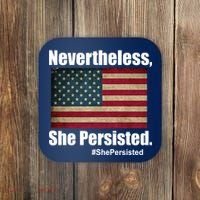 Nevertheless She Persisted American Flag Coaster thumb 0