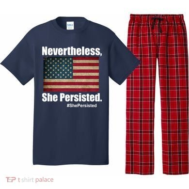 Nevertheless She Persisted American Flag Pajama Set