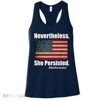 Nevertheless She Persisted American Flag Women's Tank Top thumb 0