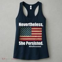 Nevertheless She Persisted American Flag Women's Tank Top thumb 3