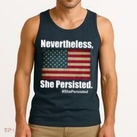 Nevertheless She Persisted American Flag Tank Top thumb 3