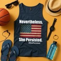 Nevertheless She Persisted American Flag Tank Top thumb 4