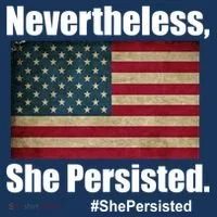 Nevertheless She Persisted American Flag Women's Long Sleeve Shirt thumb 2