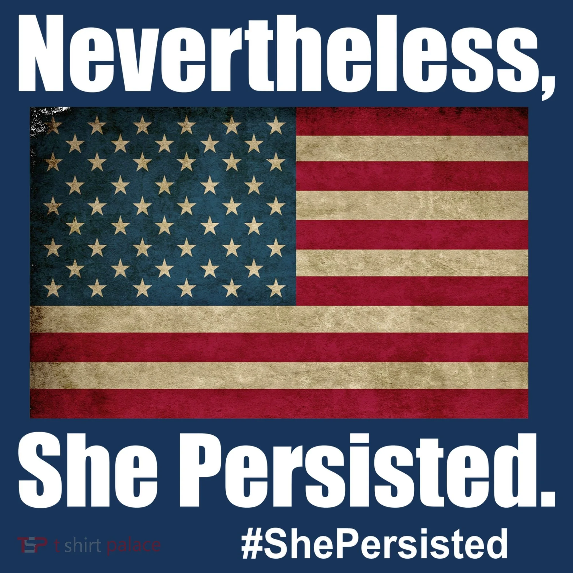 Nevertheless She Persisted American Flag Women's Long Sleeve Shirt