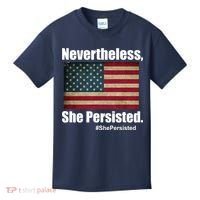 Nevertheless She Persisted American Flag Kids T-Shirt thumb 0