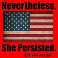 Nevertheless She Persisted American Flag Santa Hat thumb 1