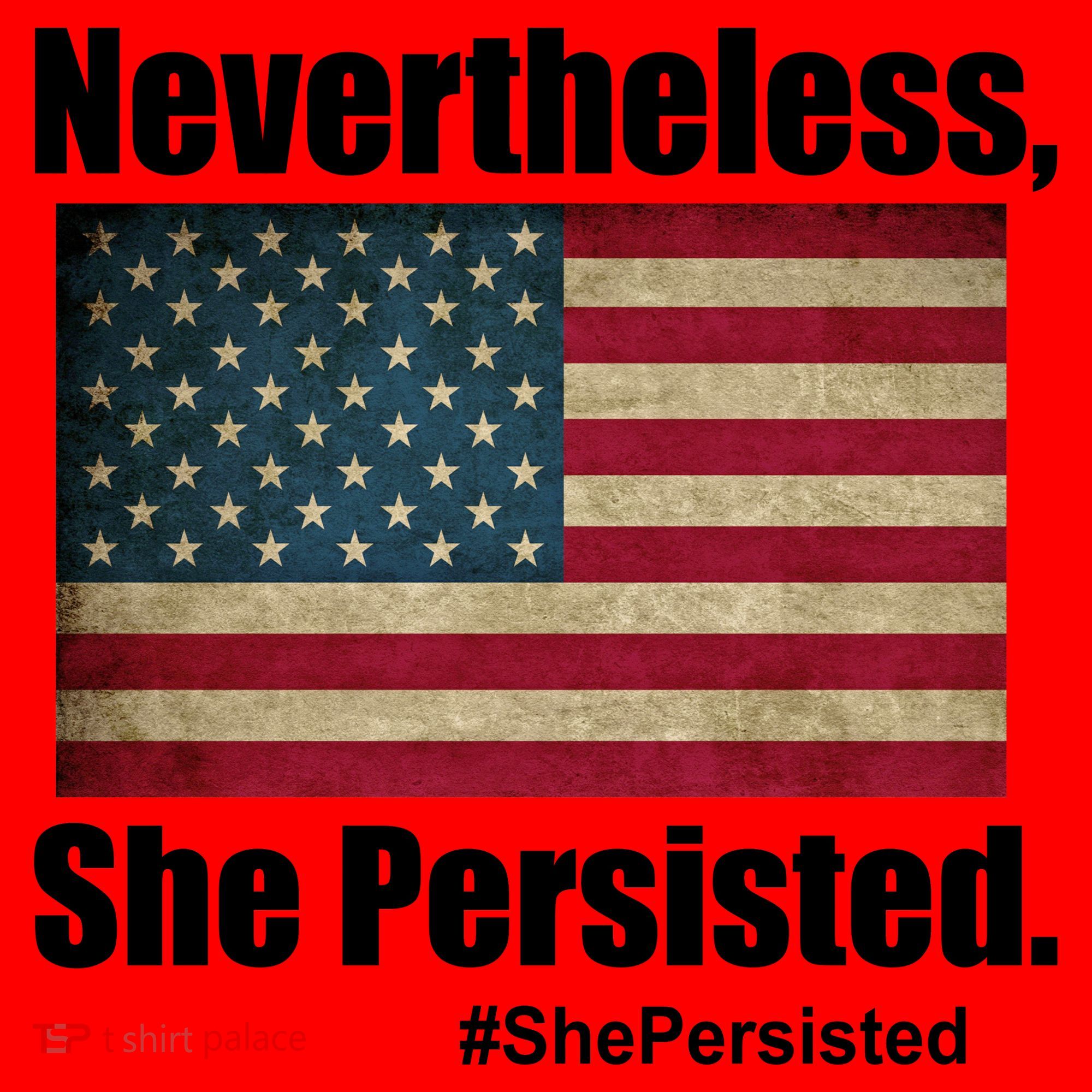 Nevertheless She Persisted American Flag Santa Hat