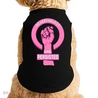 Nevertheless She Persisted Fist Tribute  Doggie Tank thumb 0