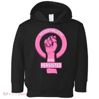 Nevertheless She Persisted Fist Tribute  Toddler Hoodie thumb 0