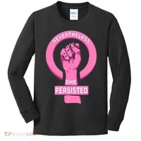 Nevertheless She Persisted Fist Tribute  Kids Long Sleeve Shirt thumb 0