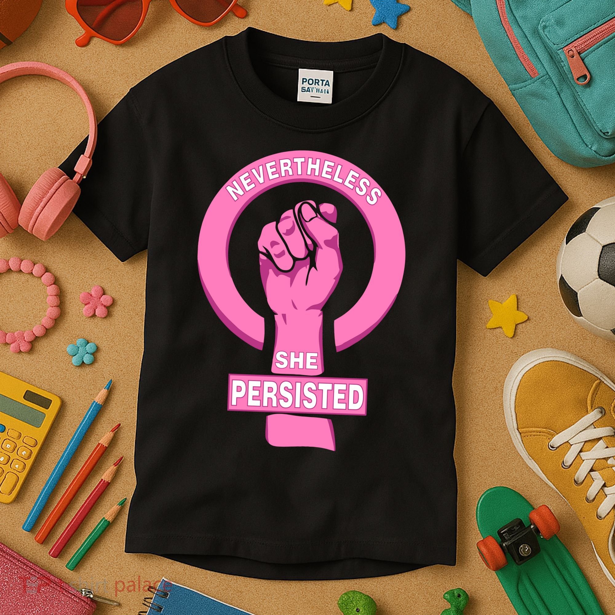Nevertheless She Persisted Fist Tribute  Kids T-Shirt