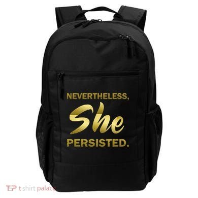 Nevertheless She Persisted Gold Signature Backpack