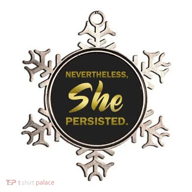 Nevertheless She Persisted Gold Signature Ornament