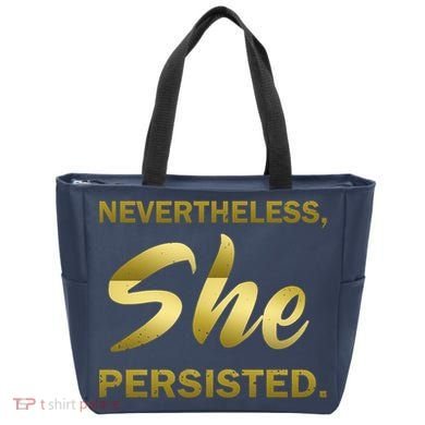 Nevertheless She Persisted Gold Signature Tote Bag