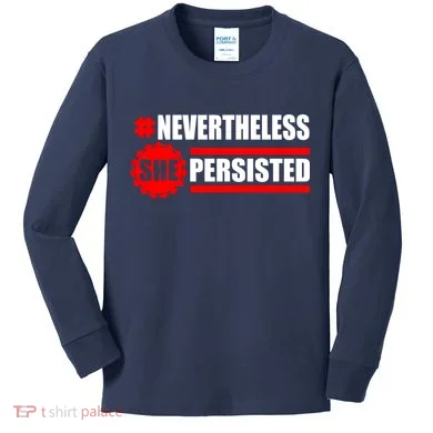 Nevertheless She Persisted NEVERTHELESS Resist Kids Long Sleeve Shirt