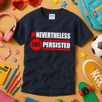 Nevertheless She Persisted NEVERTHELESS Resist Kids T-Shirt thumb 3