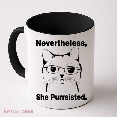 Nevertheless She Purrsisted Cat Persisted Coffee Mug