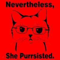 Nevertheless She Purrsisted Cat Persisted Santa Hat thumb 1