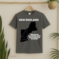 New England Because Old England Was Wicked Stupid T-Shirt thumb 2