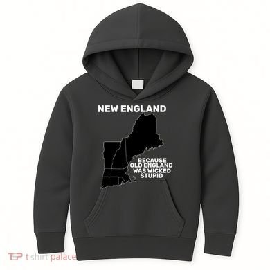 New England Because Old England Was Wicked Stupid Kids Hoodie