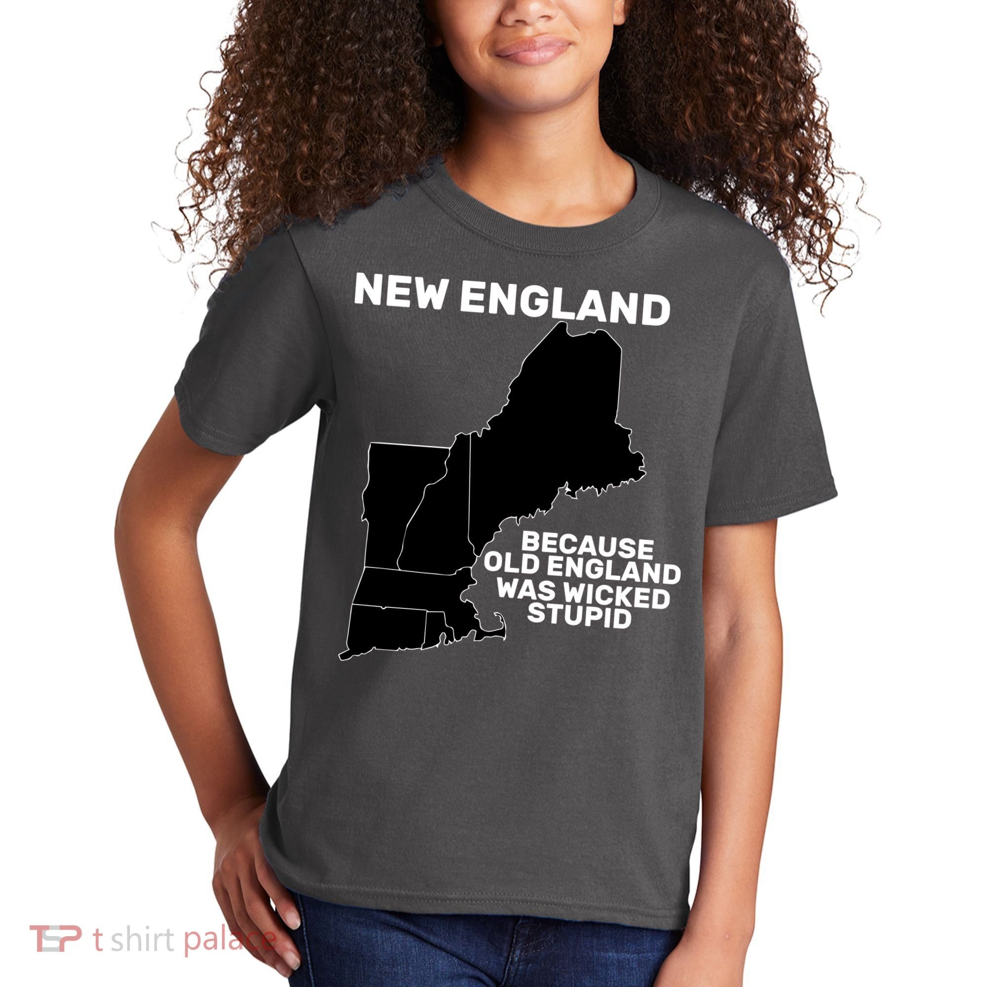 New England Because Old England Was Wicked Stupid Kids T-Shirt