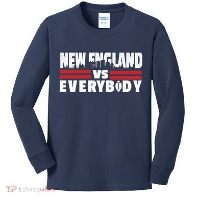 New England Vs Everybody City Kids Long Sleeve Shirt