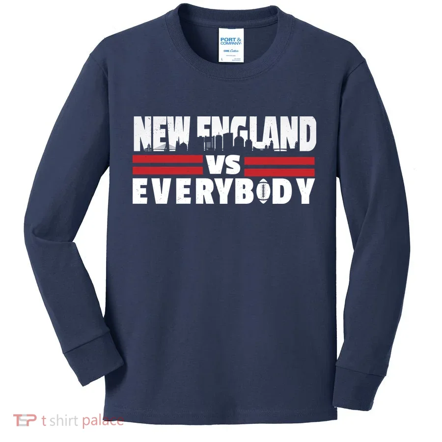 New England Vs Everybody City Kids Long Sleeve Shirt