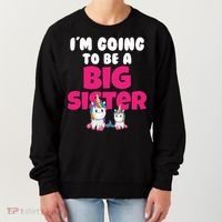 New I'm Going To Be A Big Sister Cute Unicorn Women's Sweatshirt thumb 0