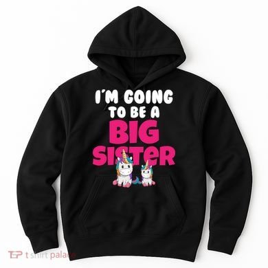 New I'm Going To Be A Big Sister Cute Unicorn Hoodie