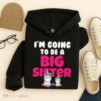 New I'm Going To Be A Big Sister Cute Unicorn Hoodie thumb 4