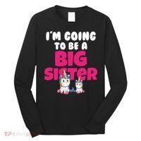 New I'm Going To Be A Big Sister Cute Unicorn Long Sleeve Shirt thumb 0