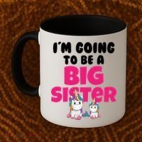 New I'm Going To Be A Big Sister Cute Unicorn Coffee Mug thumb 2