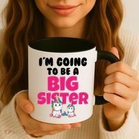 New I'm Going To Be A Big Sister Cute Unicorn Coffee Mug thumb 3
