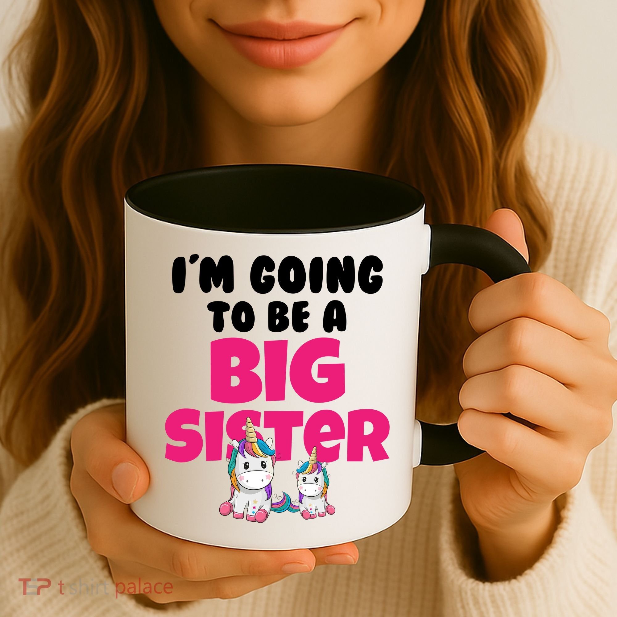 New I'm Going To Be A Big Sister Cute Unicorn Coffee Mug