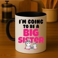 New I'm Going To Be A Big Sister Cute Unicorn Coffee Mug thumb 4